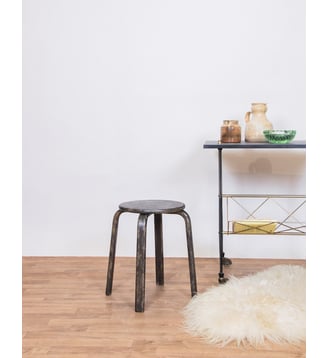 Tabouret Alvar Aalto Axel N°70- Produit chiné - Debongout - Noir