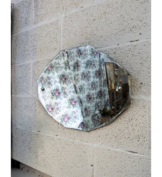 Miroir octogonal biseauté Georges N°1081- Produit chiné - Debongout - Argenté