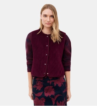 Gilet tmarco - Motif uni - Caroll - Bordeaux