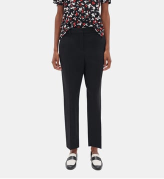 Pantalon psidiko6 - Motif uni - Coupe cigarette - Caroll - Noir