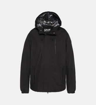 Coupe-vent capuche zip - Schott - Noir