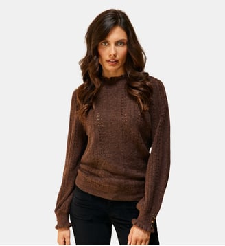 pull uni MAXINE - La Petite Etoile - Marron