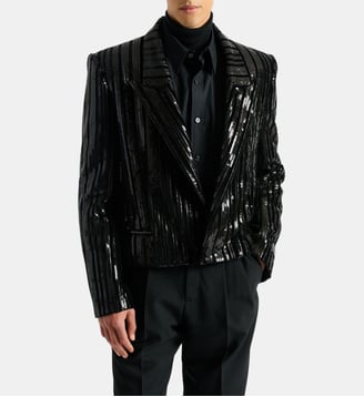 Spencer en velours à sequins - Balmain - Noir