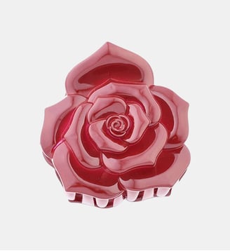 Pince à cheveux fleur de camélia bordeaux - Balaboosté - Bordeaux