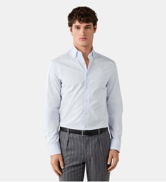 Chemise Coupe Ajustée À Rayures City Deck - Hackett London - Light blue
