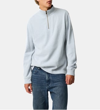 Sweatshirt droit en coton à col zip Alton Ave Rodd & Gunn