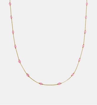 Collier  Bibi avec perles de cristal - Les Cléias - Rose