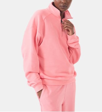 Sweatshirt demi-zippé Line - Jott - Fuchsia vibrant