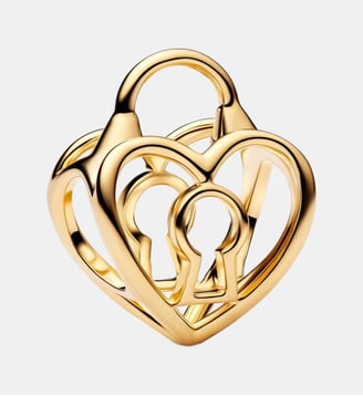 Charm Cadenas Cœur Ajouré Doré - Pandora - Doré