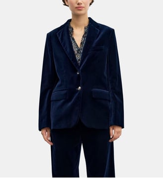 Veste en velours ras - JYNA - Gerard Darel - Marine