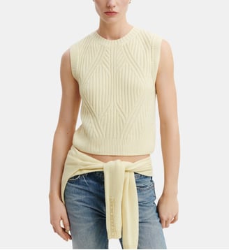 Pull sans manches à côtes - Bompard - Zeste