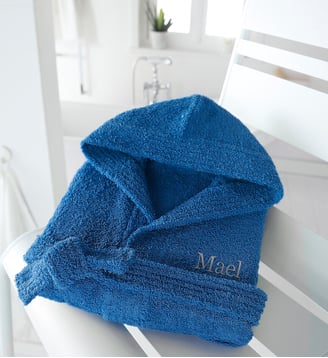 Peignoir enfant personnalisé 350g/m2 - La Redoute Interieurs - Bleu nautique