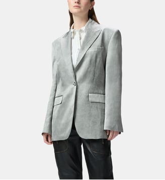Blazer droit en satin flammé - Pinko - Multicolore