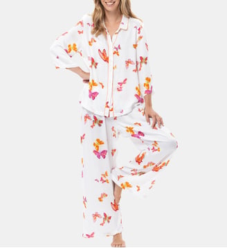 Pyjama boutonné en viscose ROBINSON 206 - Lingerie Le Chat - Multicolore