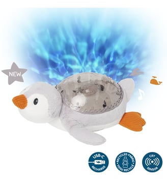 Veilleuse rechargeable Tranquil Penguin - Cloud B - Gris