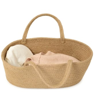 Couffin en corde pour poupée - Egmont Toys - Marron