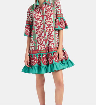 Robe Choux Pagoda Placée Rust - La DoubleJ - Multicolore