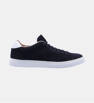 Sneaker sphinx - cuir velours - Bowen - Bleu marine