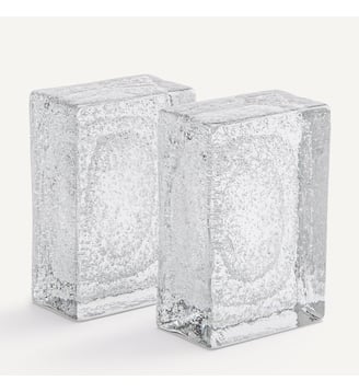Lot de 2 serre-livres en verre - AM.PM - Transparent