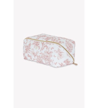 Trousse zippée - Imprimé inspiration Toile de Jouy - Tartine Et Chocolat - Rose
