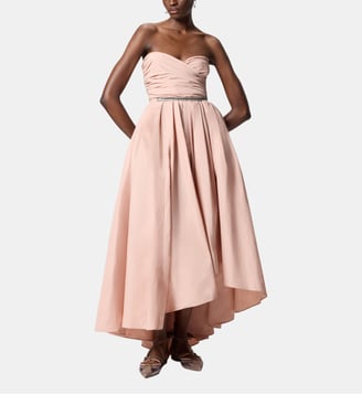 élégante robe longue avec fine ceinture bijou - Pinko - Rose acajou