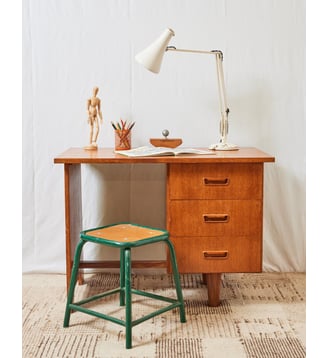 Bureau scandinave en chêne Yvan N°482- Produit chiné - Debongout - Bois clair