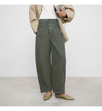 Pantalon en denim de coton, coupe « barrel fit » Adolfo Dominguez