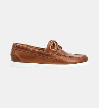 Bateau chaussures bateaux newport - cuir lisse - Fairmount - Camel
