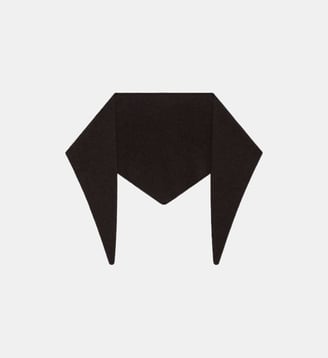Écharpe malone 100% cachemire - Motif uni - Caroll - Marron foncé