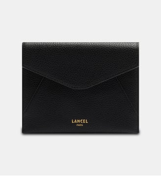 Enveloppe rabat M signature imprimé - Lancel - Noir