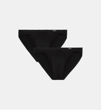 Lot de 2 mini-slips Classic en coton et modal - Hom - Noir