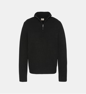 Pull camionneur maille côtelé - Schott - Noir