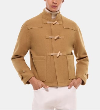 Duffle coat court en laine feutrée - Fursac - Ficelle