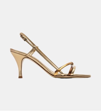 Lina - Sandales En Cuir Nappa Or - Parallèle - Or