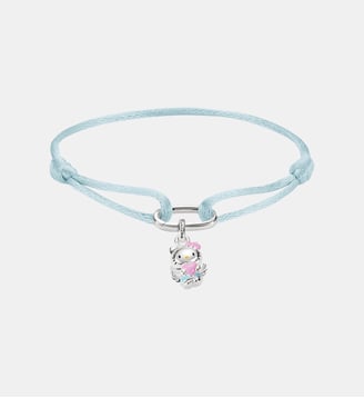 Hello Kitty Bracelet textile bleu clair avec charm Thomas Sabo