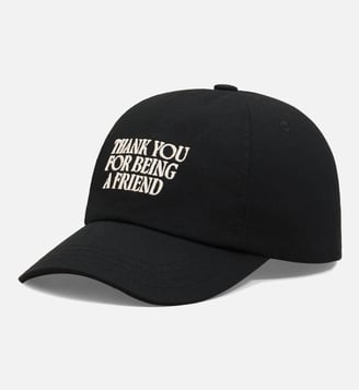 Casquette Broderie Thank You For Being A Friend unisexe en Coton - AMI Paris - Noir