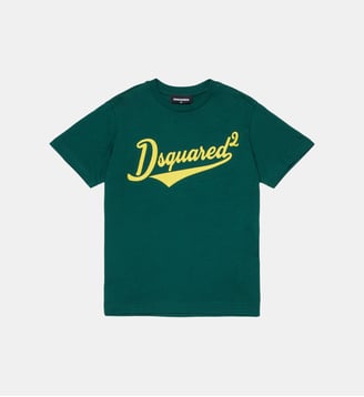 T-shirt à col rond avec logo imprimé - Dsquared2 - Posy green