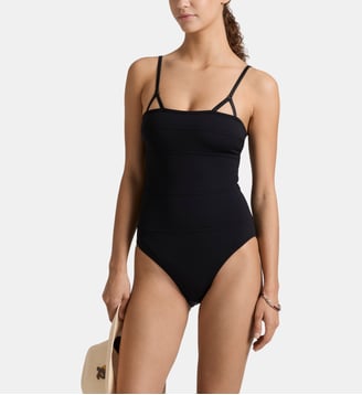Maillot de bain une pièce sculptant uni - Vilebrequin - Noir