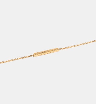 Bracelet Anagramme rainuré sur chaine. - JEM - Jaune