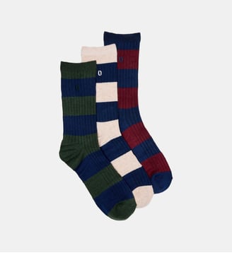 Pack de 3 Chaussettes - Odaje - Bleu vert écru bordeaux