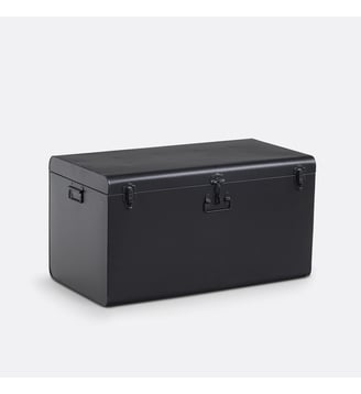 Malle de rangement en métal acier XXL - La Redoute Interieurs - Noir