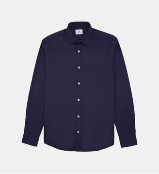 Chemise manches longues - Serge Blanco - Bleu foncé