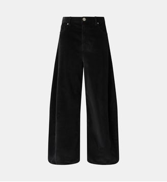 Pantalon barrel en velours côtelé - Pinko - Limousine noire