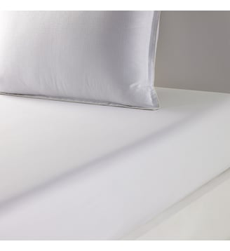 Drap housse en satin de coton - Boss Home - Crème