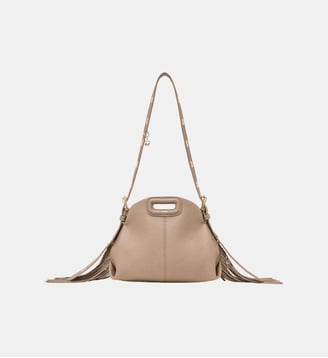 Sac Miss M mini en cuir grainé - Maje - Taupe