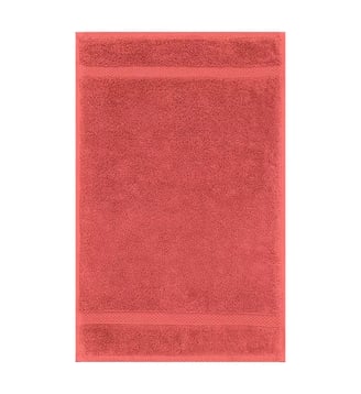 Serviette invites pur coton - Garnier Thiebaut - Corail