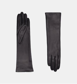 Gants Célia Femme Cuir Doublés Soie - Agnelle - Noir