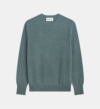 Pull col rond Origines - Bompard - Bleu granit