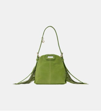 Sac Miss M micro cuir craquelé mat - Maje - Vert