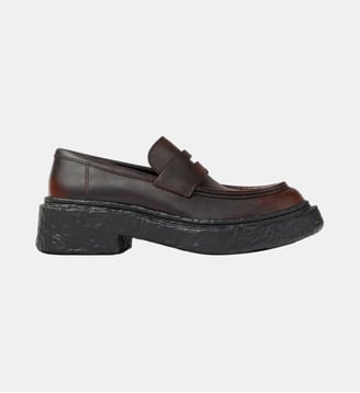 Mocassins Vamonos cuir - Camperlab - Noir et orange